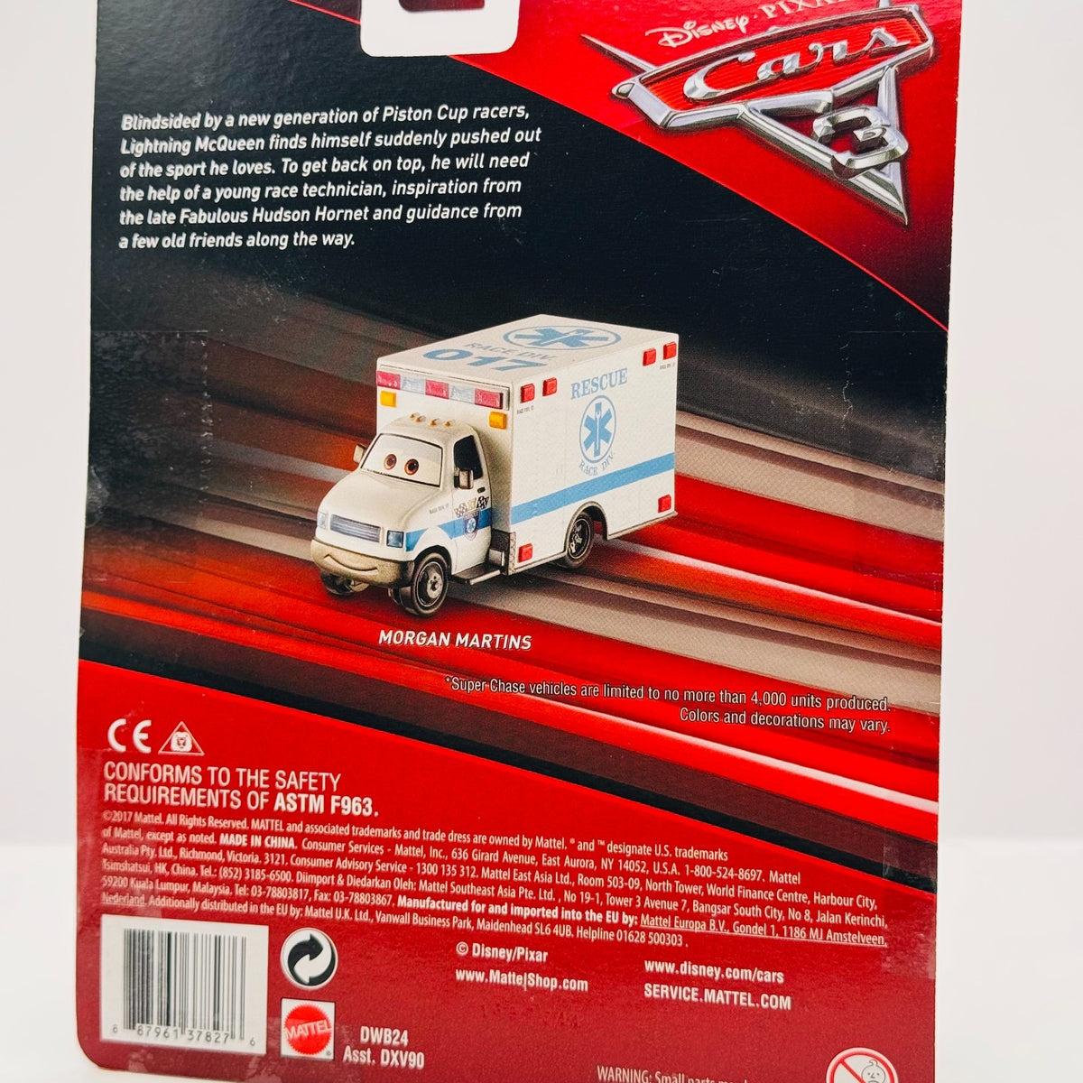 Disney Pixar Cars - MORGAN MARTINS SUPER CHASE *TAPED* Deluxe 2017- 1:55 Diecast