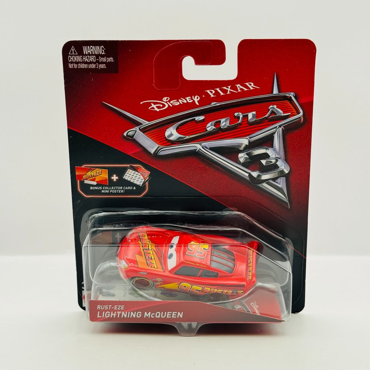 Disney Pixar Cars - RUST-EZE MCQUEEN COLLECTOR CARD Cars 3 2017 - 1:55 Diecast