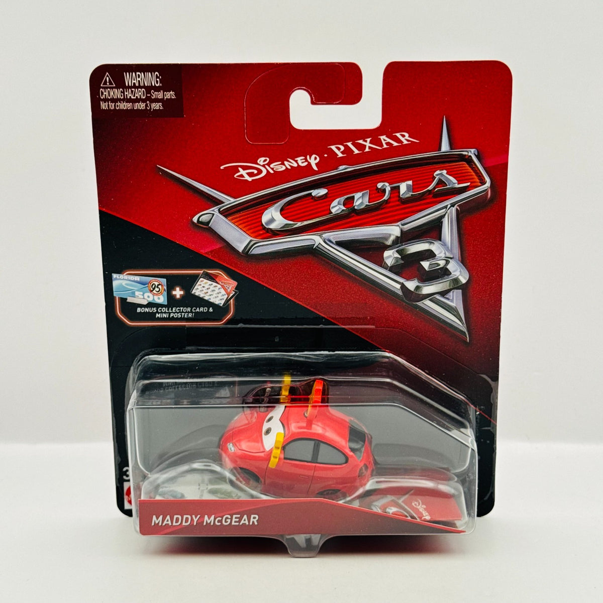 Disney Pixar Cars - MADDY MCGEAR WITH COLLECTOR CARD Cars 3 2017 - 1:55 Diecast