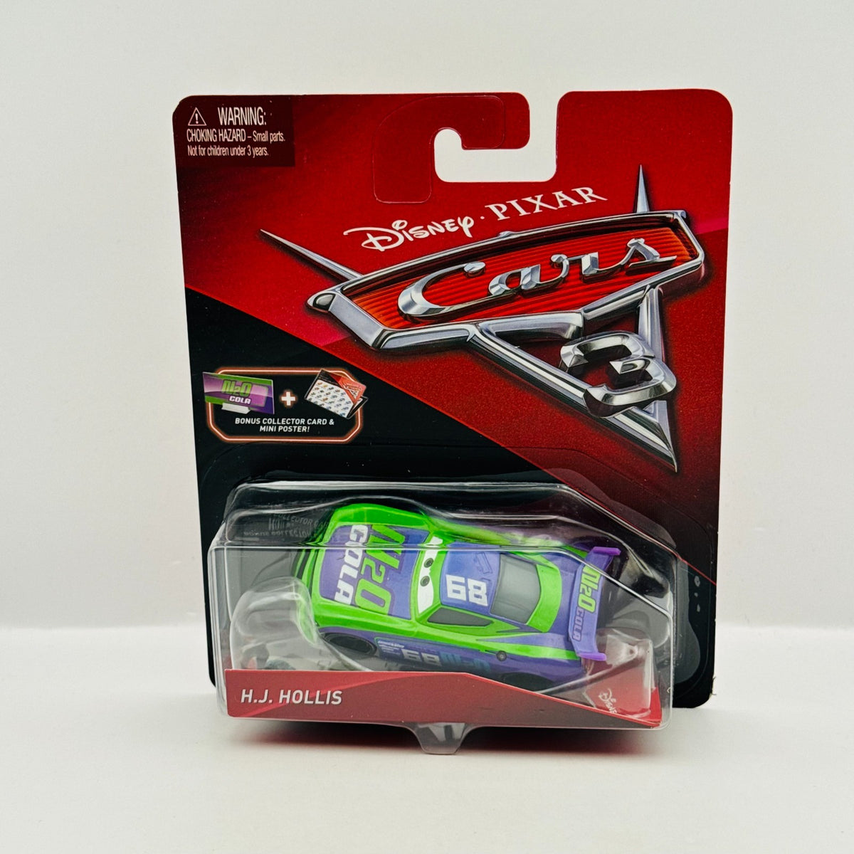 Disney Pixar Cars - H.J. HOLLIS N2O COLA WITH COLLECTOR CARD 2017 - 1:55 Diecast