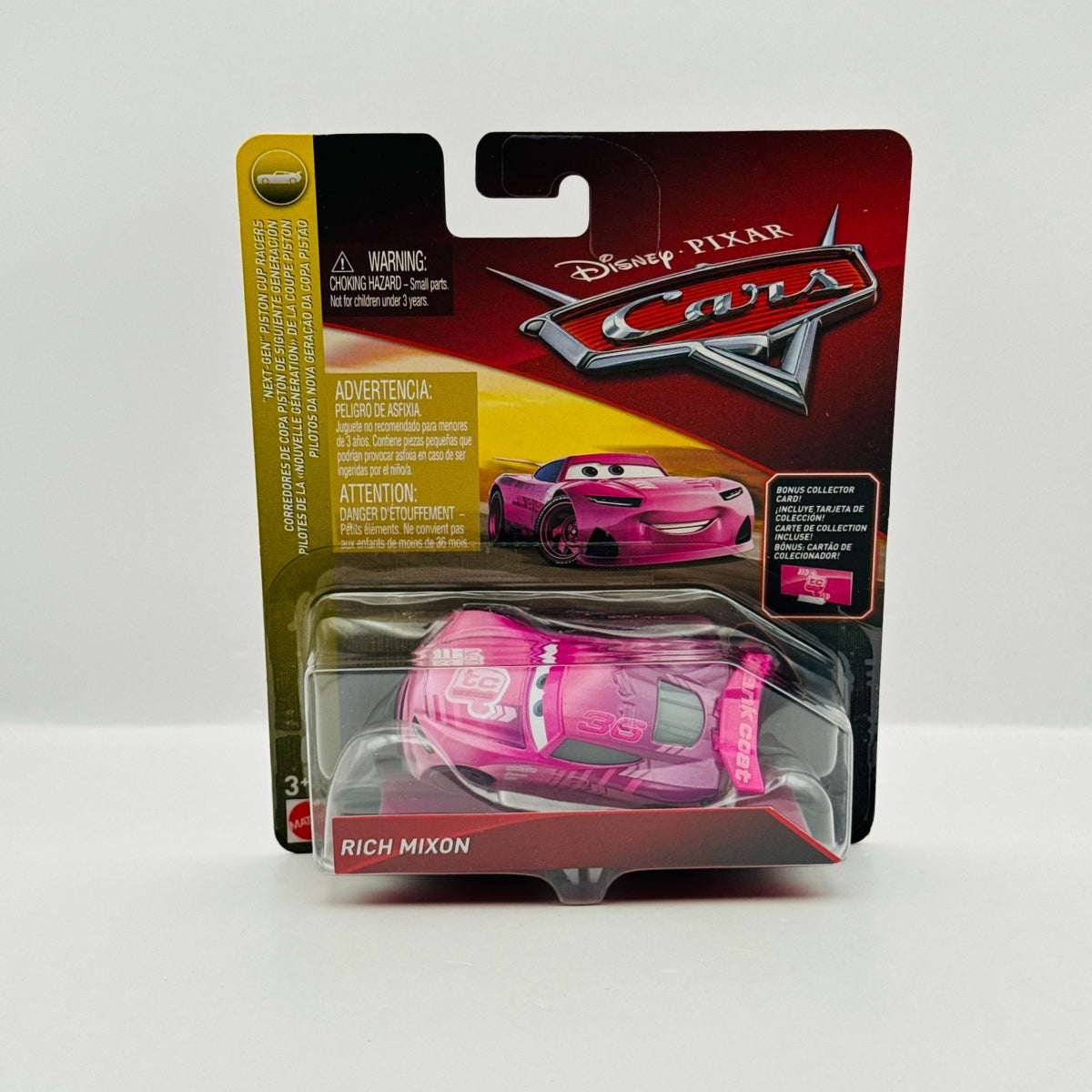 Disney Pixar Cars - RICH MIXON WITH COLLECTOR CARD Next Gen 2018 - 1:55 Diecast