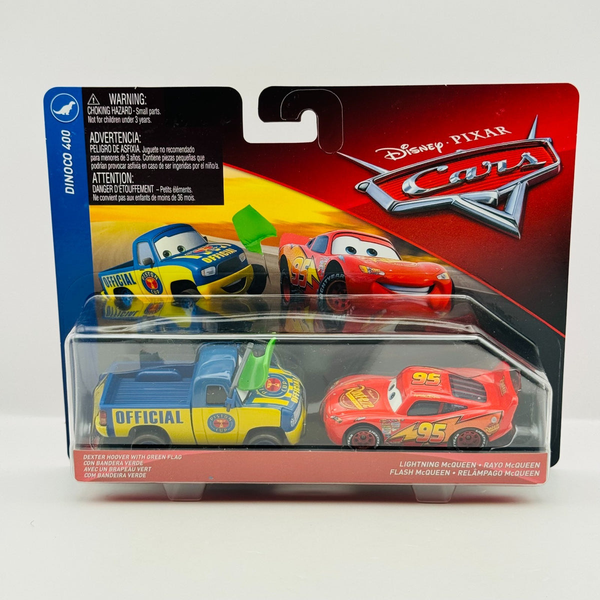Disney Pixar Cars - DEXTER HOOVER & MCQUEEN Dinoco 400 2018 - 1:55 Diecast
