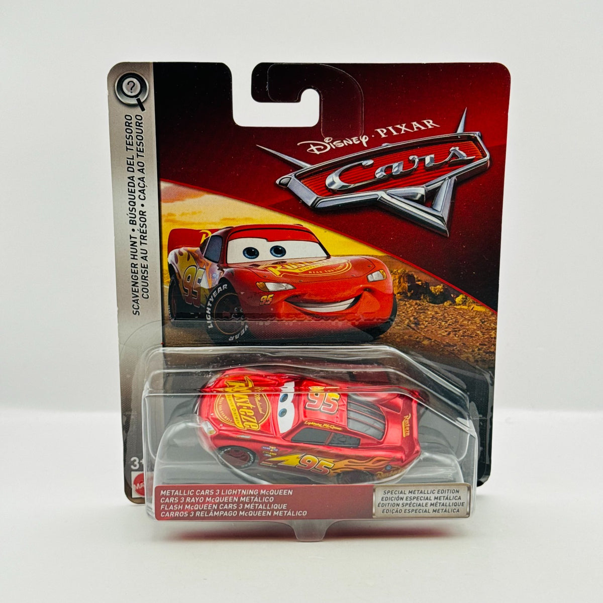 Disney Pixar Cars - METALLIC CARS 3 MCQUEEN Scavenger Hunt 2018 - 1:55 Diecast