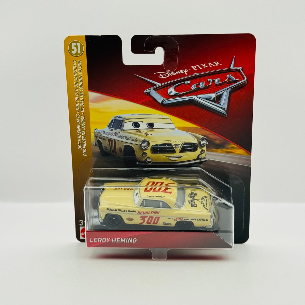 Disney Pixar Cars - HEYDAY LEROY HEMMING Doc's Racing Days 2018 - 1:55 Diecast