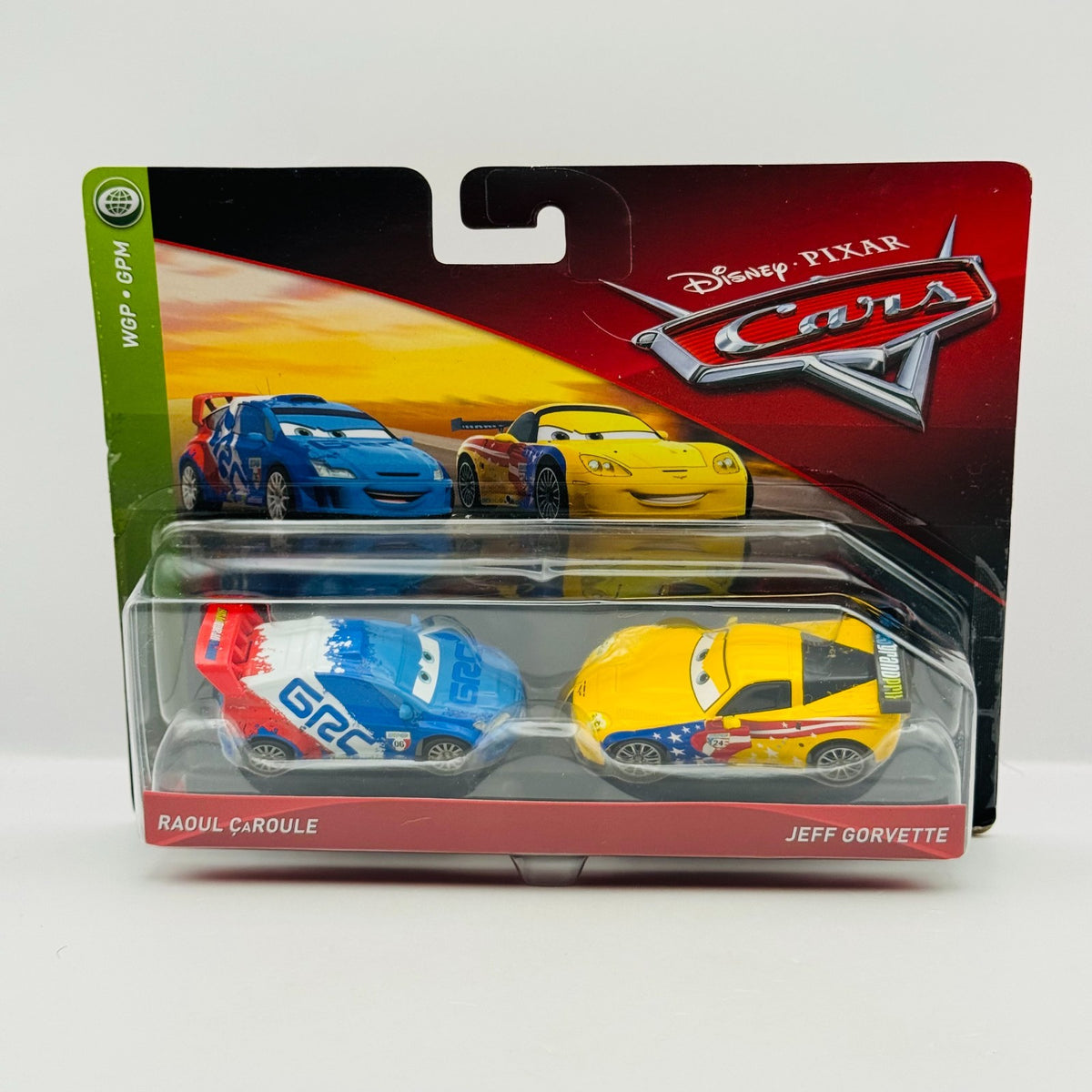 Disney Pixar Cars - RAOUL CAROULE & JEFF GORVETTE WGP 2018 - 1:55 Diecast