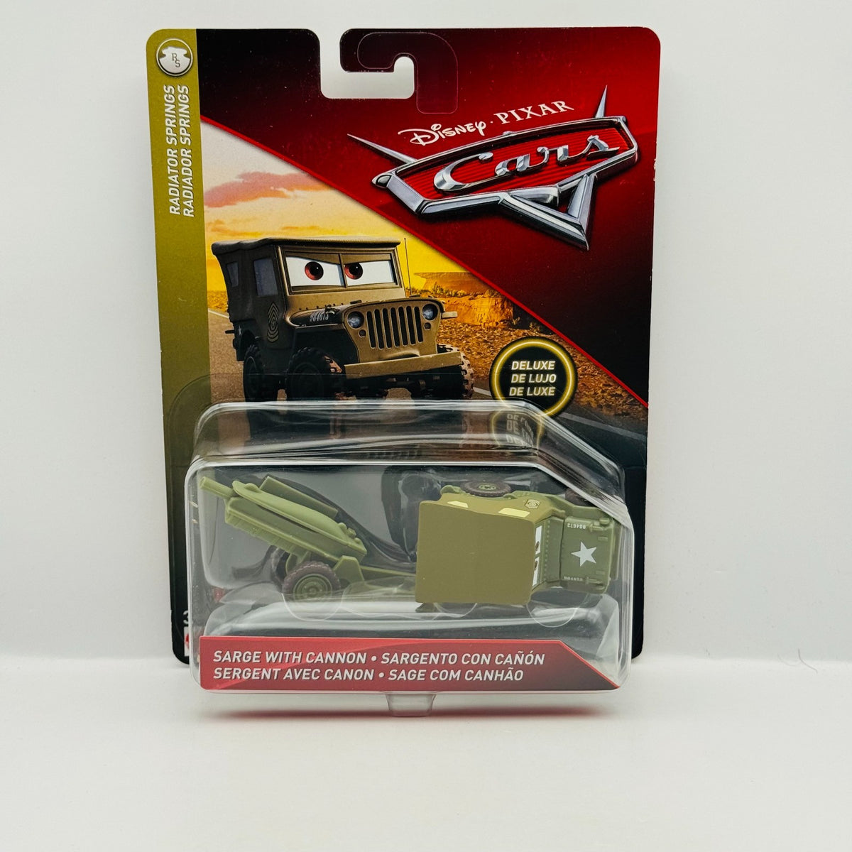 Disney Pixar Cars - SARGE WITH CANNON Deluxe Radiator Springs 2018- 1:55 Diecast