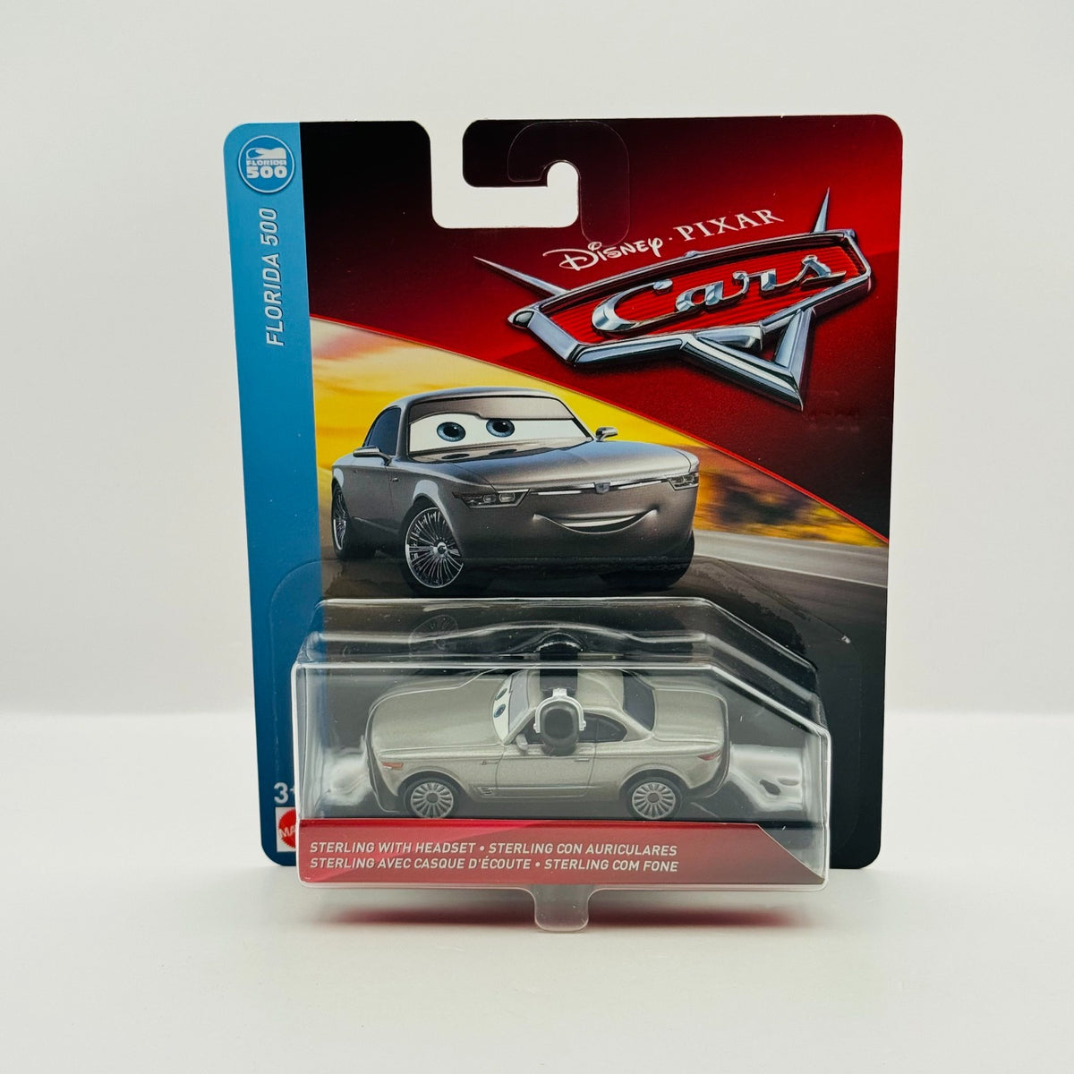 Disney Pixar Cars - STERLING WITH HEADSET Florida 500 - 1:55 Diecast