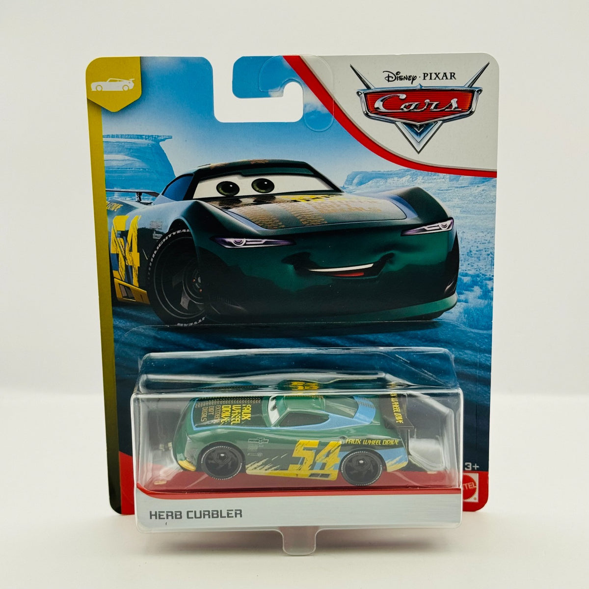 Disney Pixar Cars - HERB CURBLER FAUX WHEEL DRIVE Blue Desert 2020- 1:55 Diecast