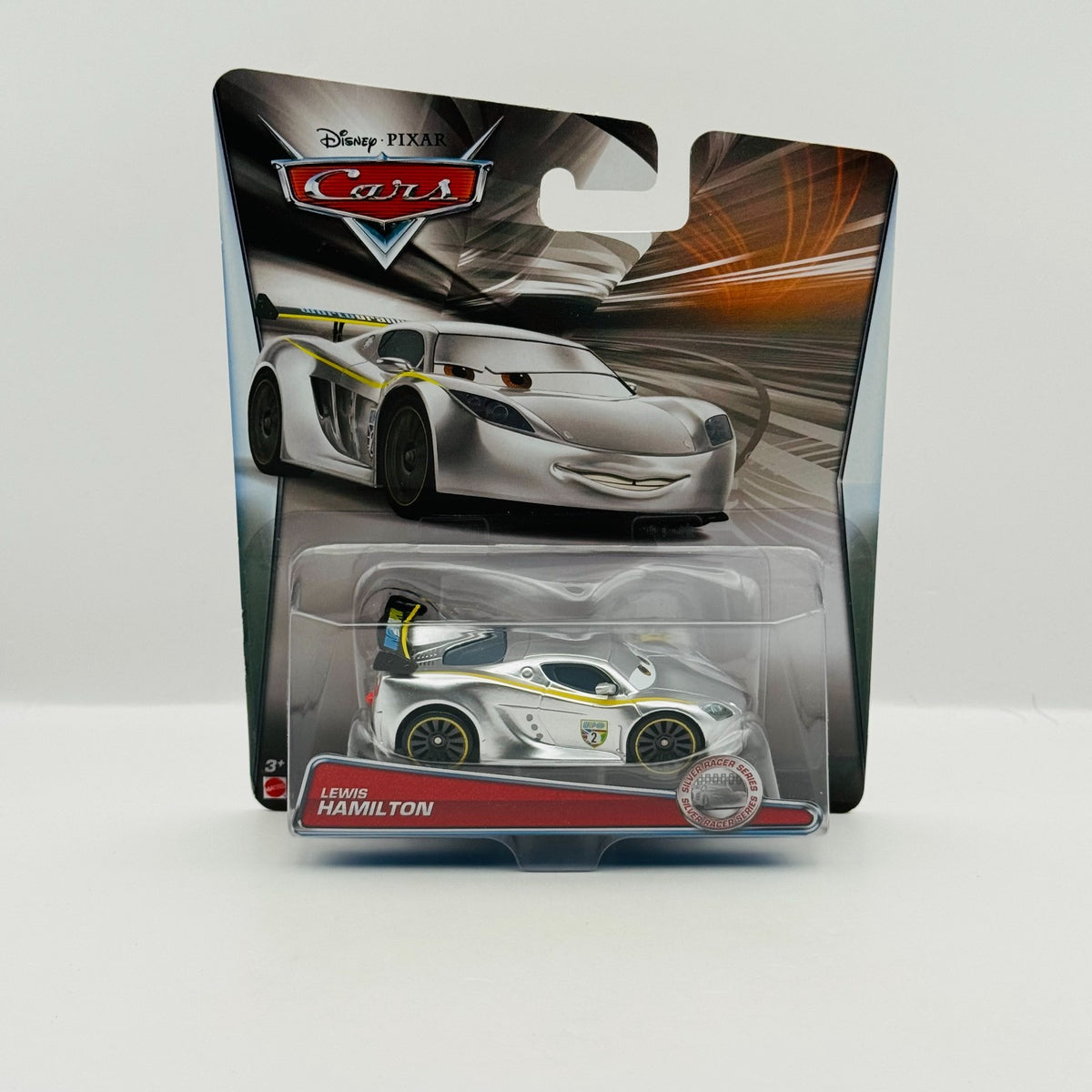 Disney Pixar Cars - SILVER LEWIS HAMILTON WITH METALLIC FINISH 2015 1:55 Diecast