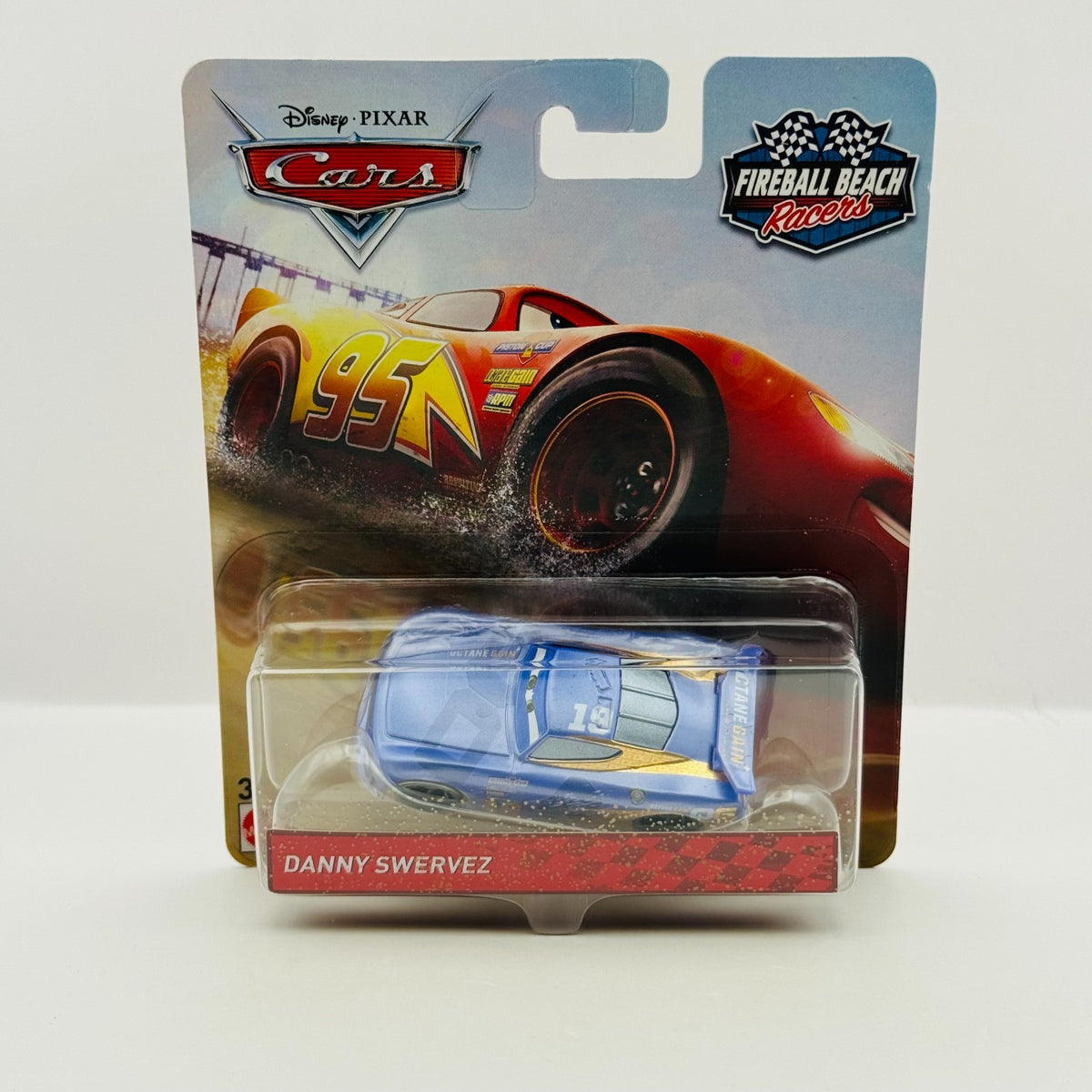 Disney Pixar Cars - FIREBALL BEACH RACERS DANNY SWERVEZ 2018 - 1:55 Diecast