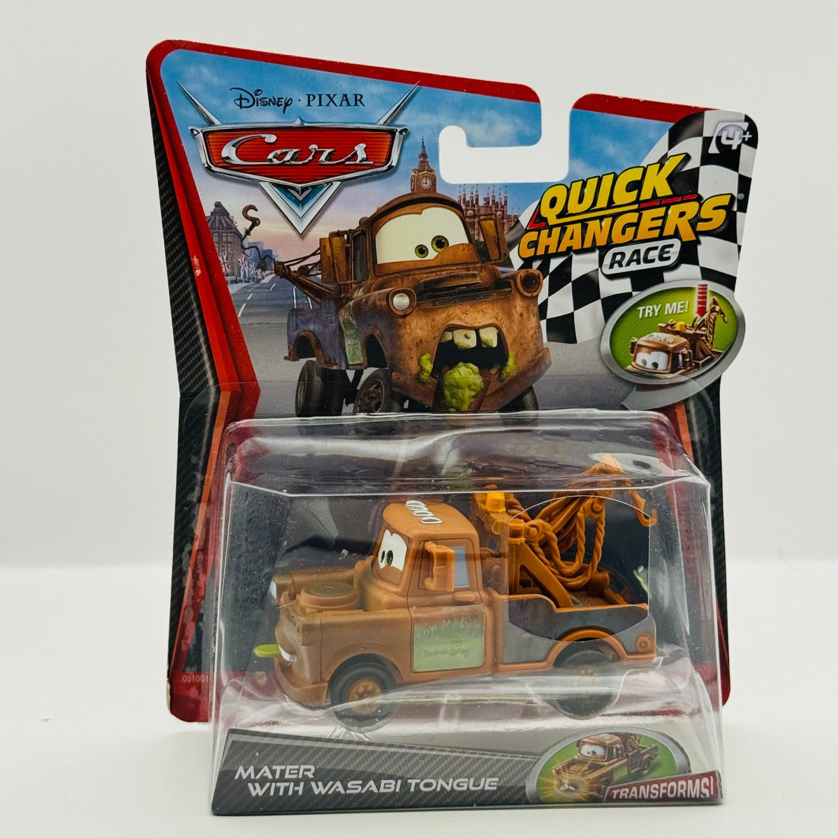 Disney Pixar Cars - MATER WITH WASABI TONGUE QUICK CHANGERS 2012 - 1:55 Scale