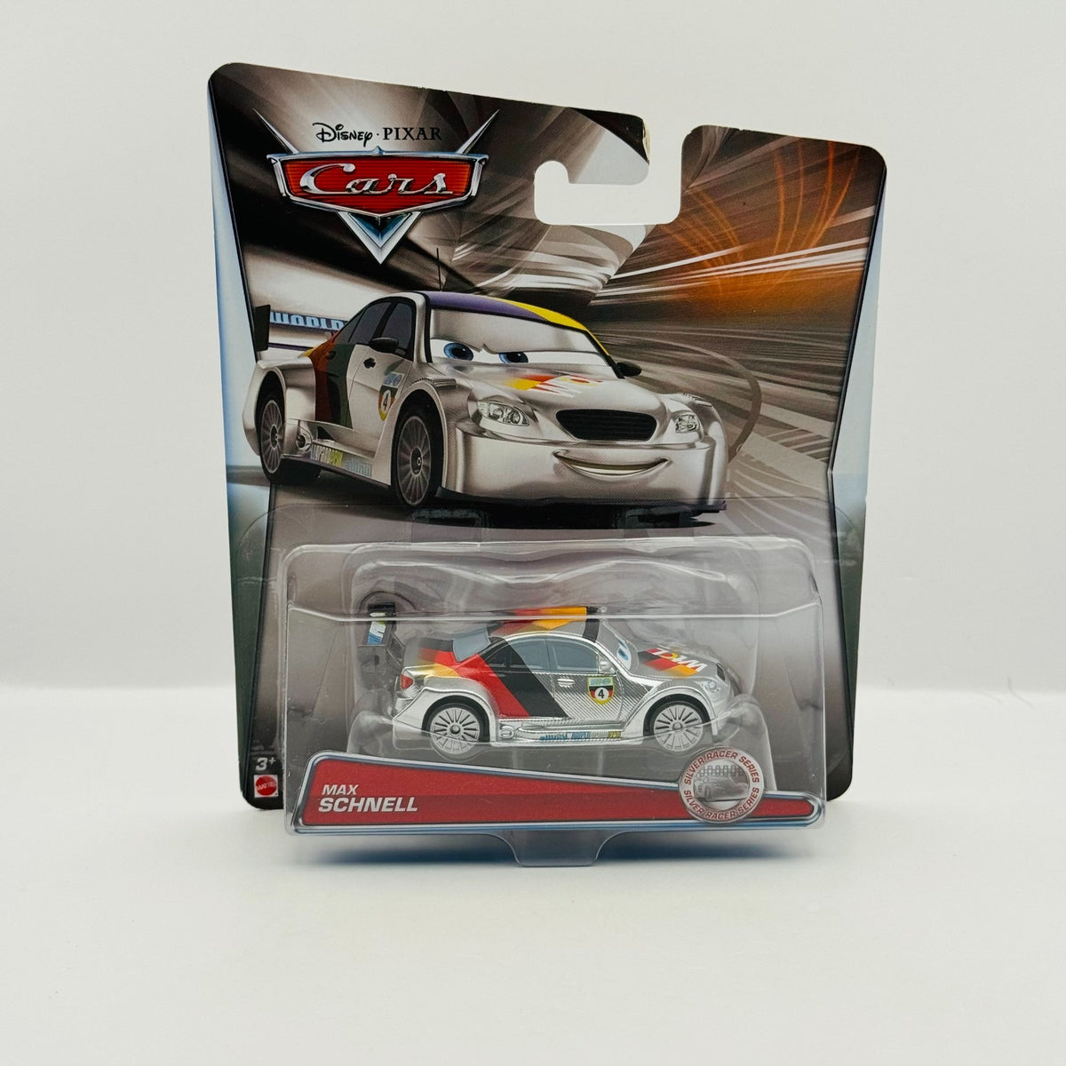 Disney Pixar Cars - SILVER MAX SCHNELL WITH METALLIC FINISH 2015 - 1:55 Diecast
