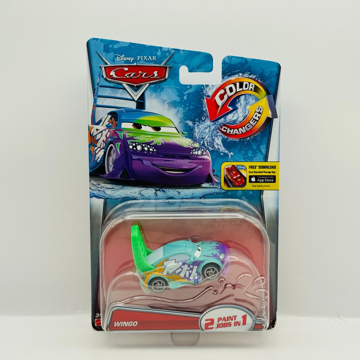 Disney Pixar Cars - COLOR CHANGERS WINGO BLUE/GREEN 2015 - 1:55 Scale