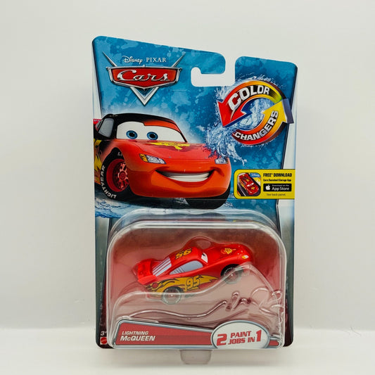 Disney Pixar Cars - COLOR CHANGERS WGP RS TEAM MCQUEEN BLACK 2015 - 1:55 Scale
