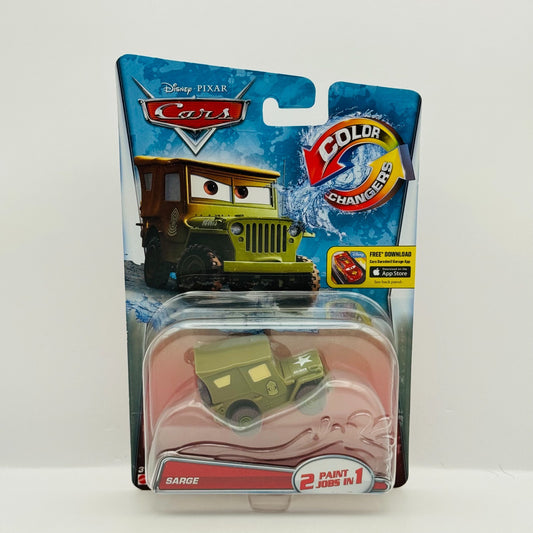 Disney Pixar Cars - COLOR CHANGERS SARGE BROWN/GREEN 2015 - 1:55 Scale