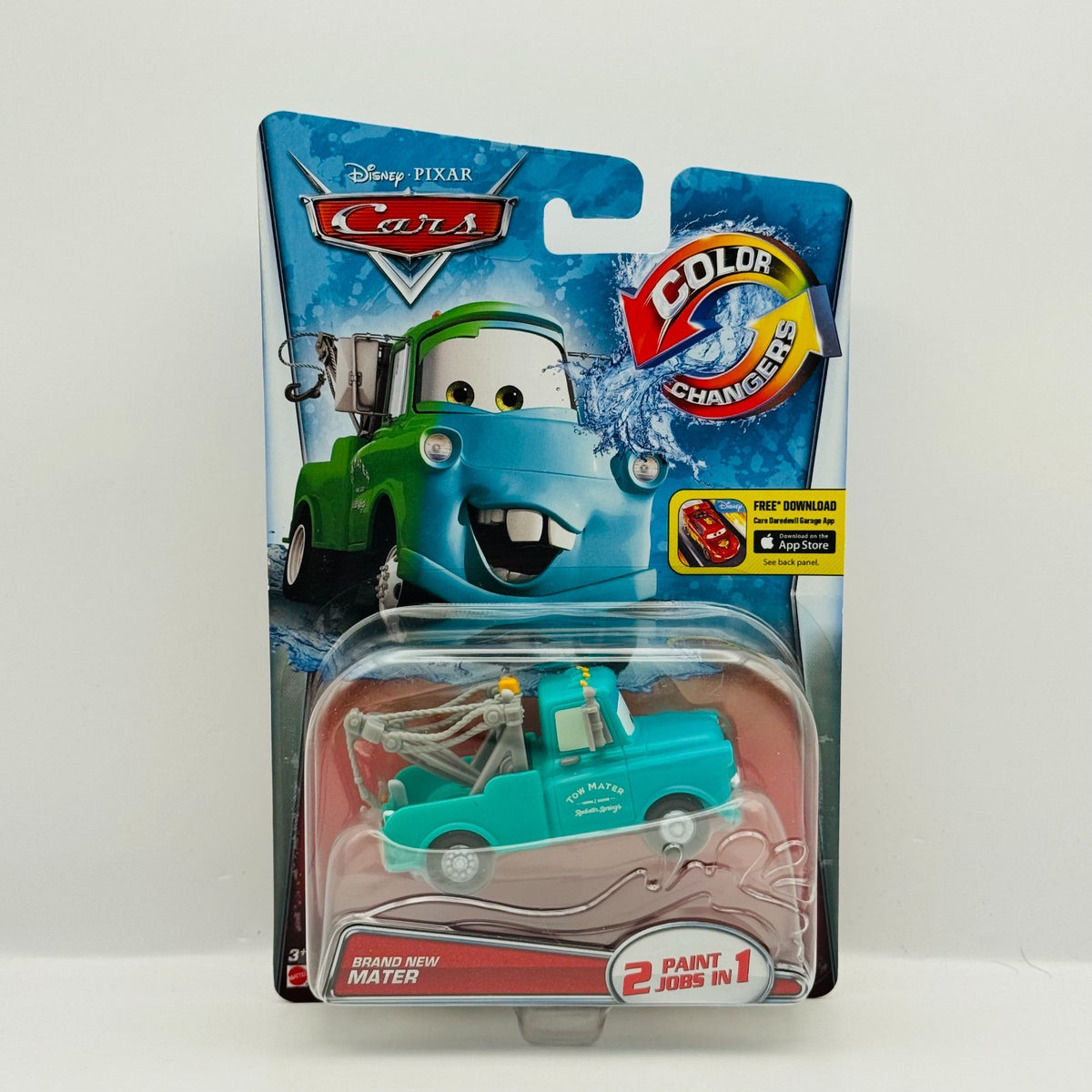 Disney Pixar Cars - COLOR CHANGERS MATER GREEN/BLUE 2015 - 1:55 Scale