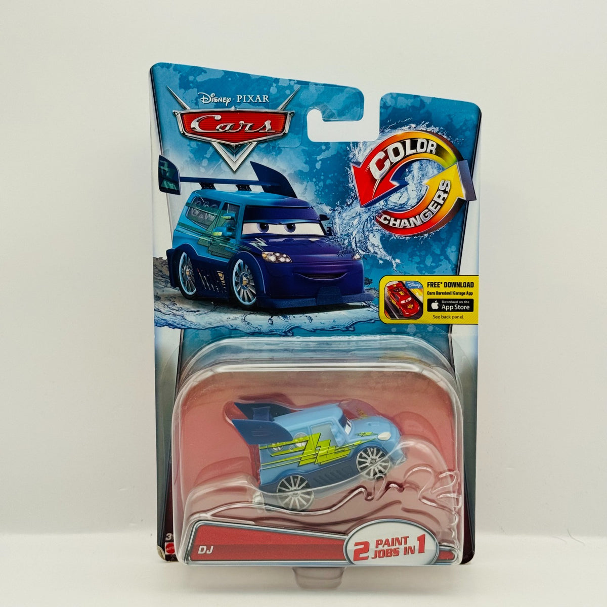 Disney Pixar Cars - COLOR CHANGERS DJ BLUE/LIGHT BLUE 2015 - 1:55 Scale