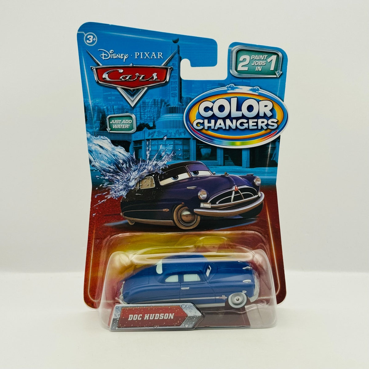 Disney Pixar Cars - COLOR CHANGERS DOC HUDSON BLUE/BLACK 2010 - 1:55 Scale