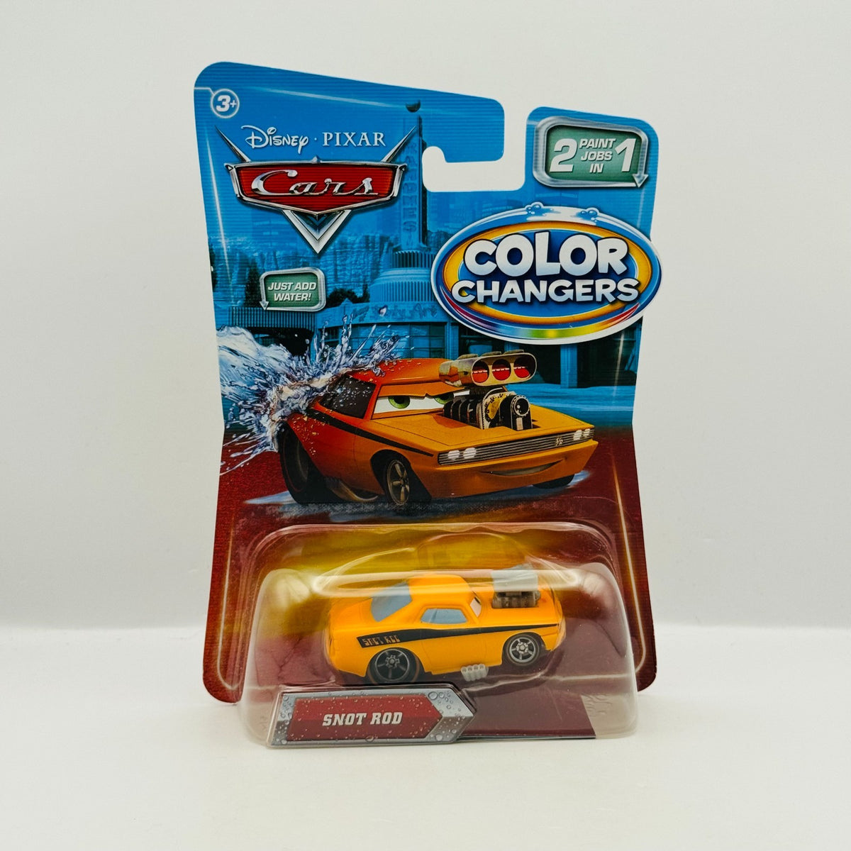 Disney Pixar Cars - COLOR CHANGERS SNOT ROD YELLOW/ORANGE 2010 - 1:55 Scale