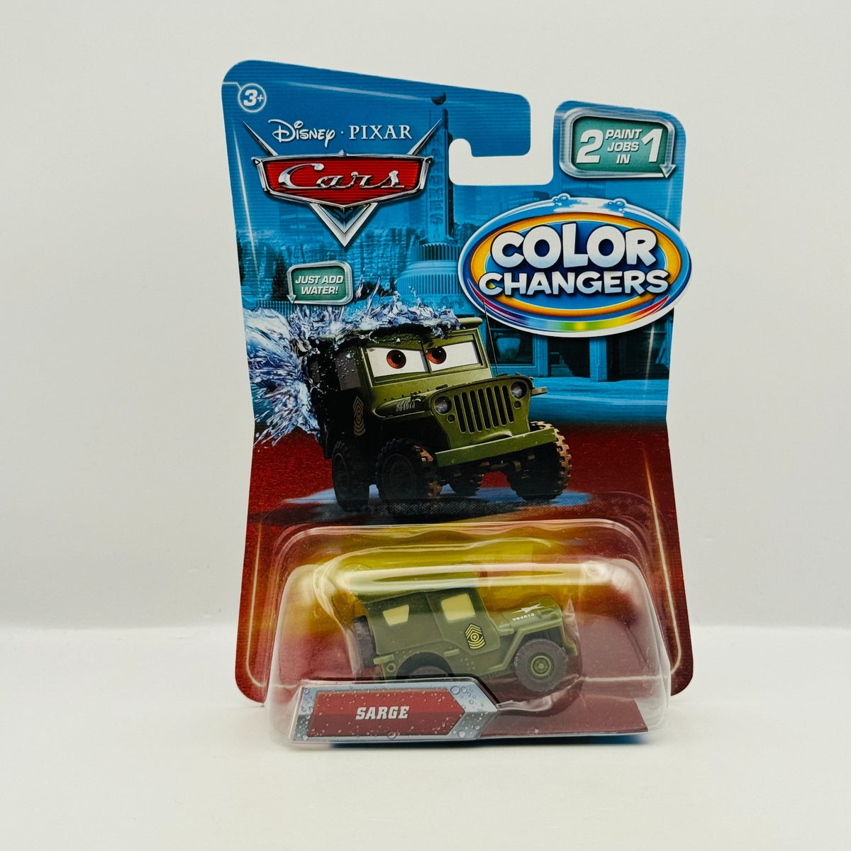Disney Pixar Cars - COLOR CHANGERS SARGE BLACK/GREEN 2010 - 1:55 Scale