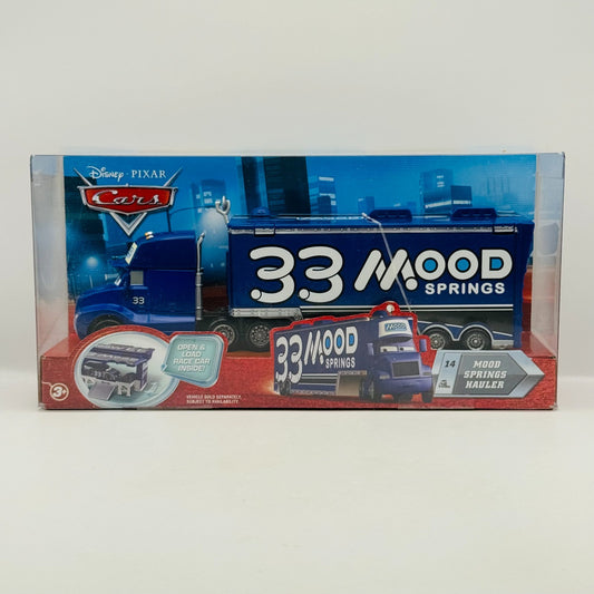 Disney Pixar Cars - MOOD SPRINGS HAULER Truck & Trailer 2010 - 1:55 Diecast