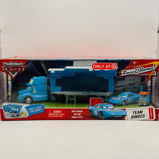 Disney Pixar Cars TEAM DINOCO CREW GRAY HAULER KING PITTY RESEALED- 1:55 Diecast