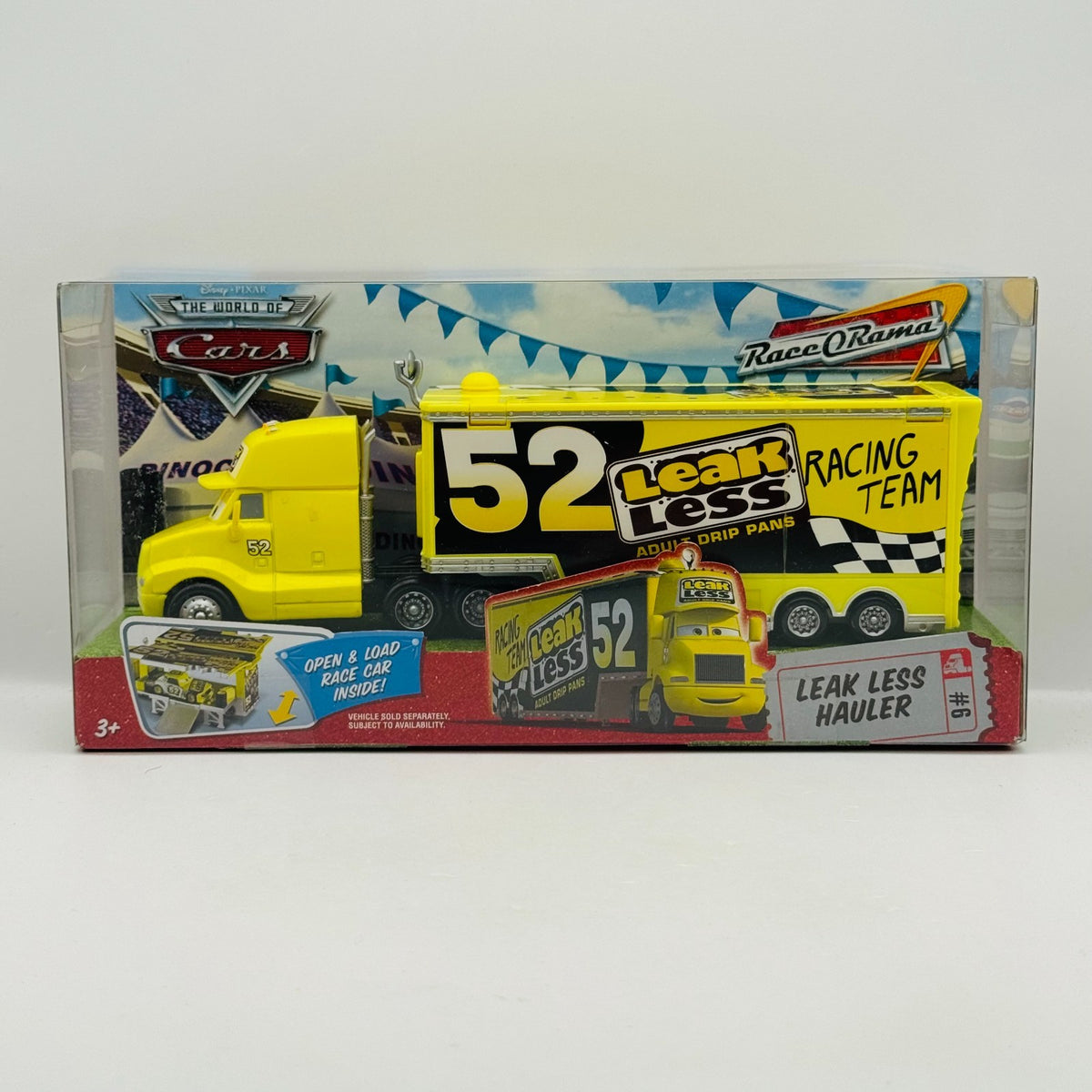 Disney Pixar Cars - LEAK LESS HAULER Truck & Trailer 2009 - 1:55 Diecast