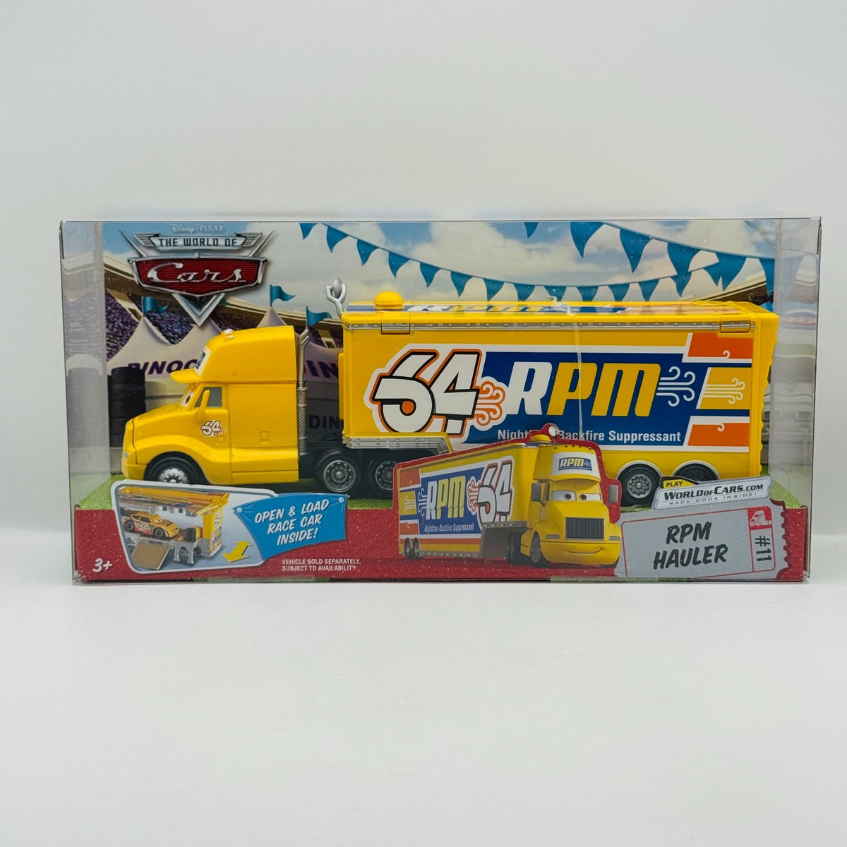 Disney Pixar Cars - RPM HAULER Truck & Trailer 2009 - 1:55 Diecast