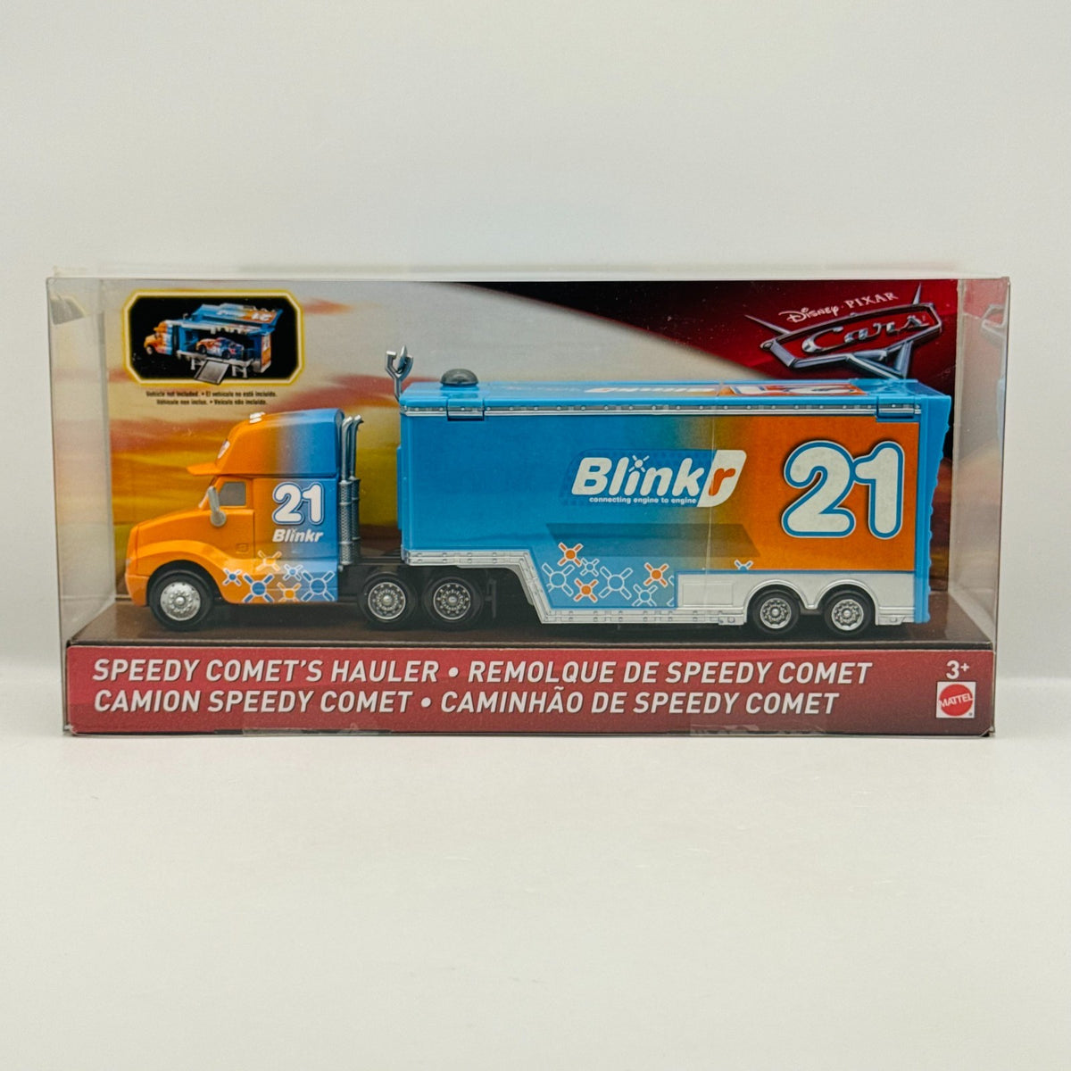 Disney Pixar Cars - BLINKR SPEEDY COMET'S HAULER Collection 2018 - 1:55 Diecast