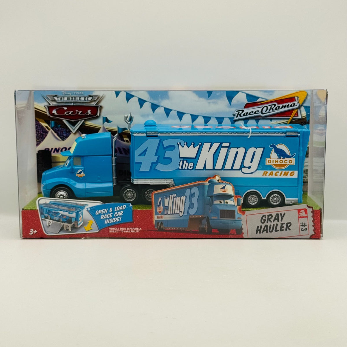 Disney Pixar Cars - DINOCO KING GRAY HAULER Truck & Trailer 2009 - 1:55 Diecast