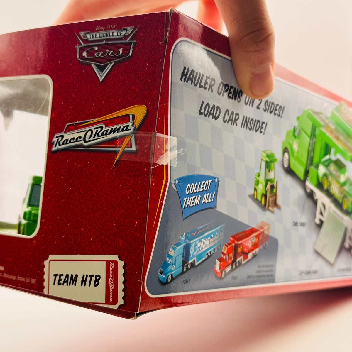 Disney Pixar Cars - TEAM HTB CREW HAULER CHICK HICKS PITTY RESEALED 1:55 Diecast