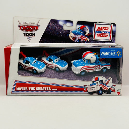 Disney Pixar Cars - MATER THE GREATER 3-PK STUNT MATER MIA & TIA - 1:55 Diecast
