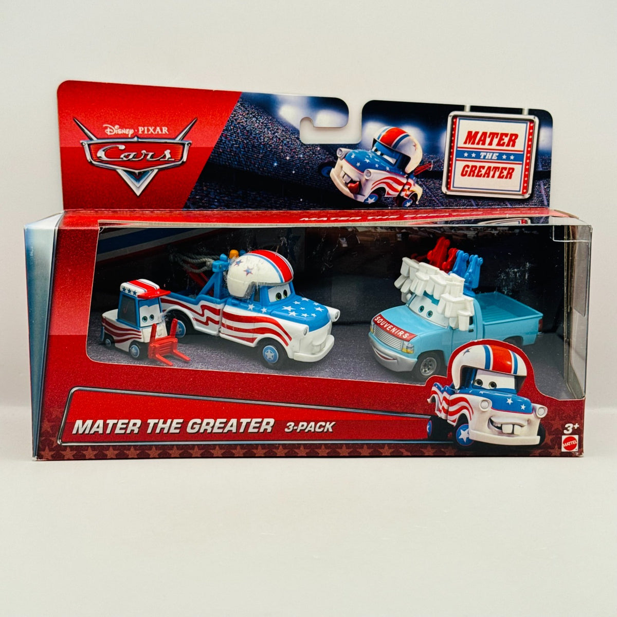 Disney Pixar Cars - MATER THE GREATER 3-PK STUNT MATER TOOTH VENDOR 1:55 Diecast