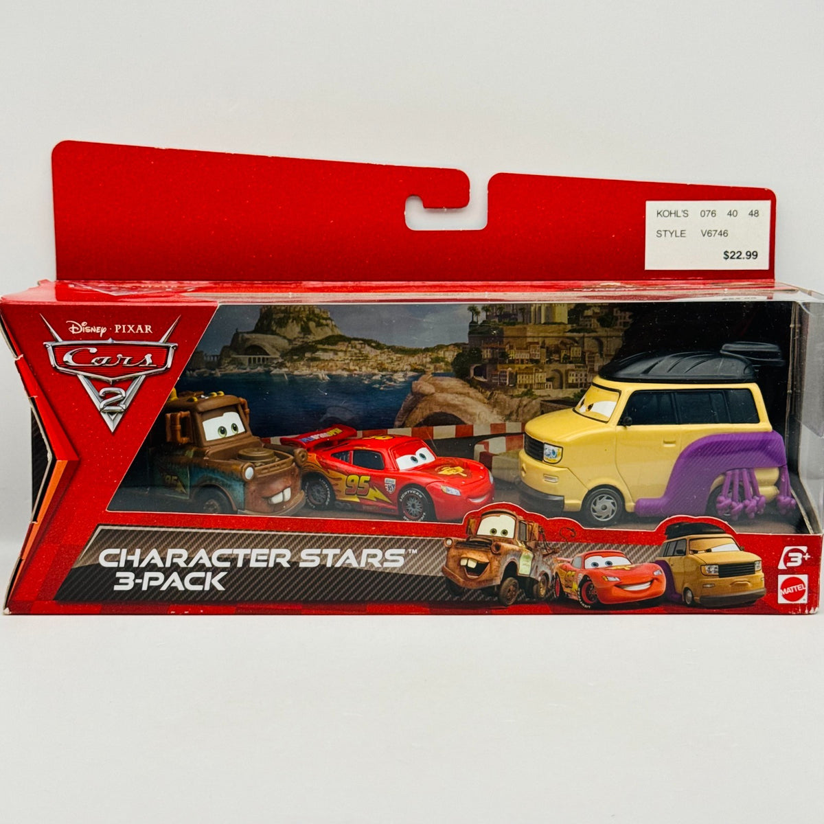 Disney Pixar Cars - CARS 2 3-PK KINGPIN NOBUNGA MATER MCQUEEN - 1:55 Diecast