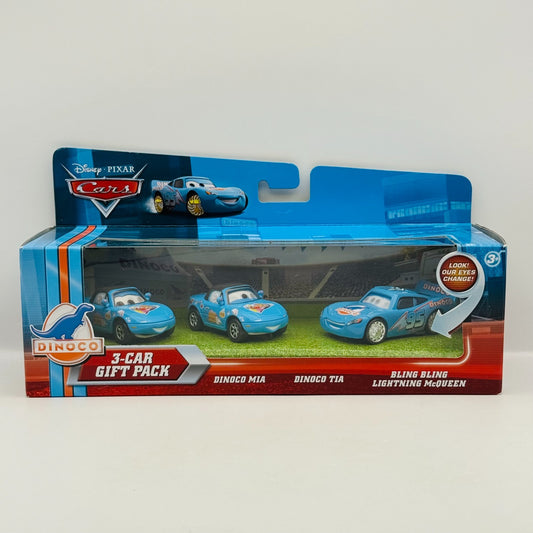 Disney Pixar Cars - LENTICULAR DINOCO MIA TIA MCQUEEN 3-PK 2010 - 1:55 Diecast