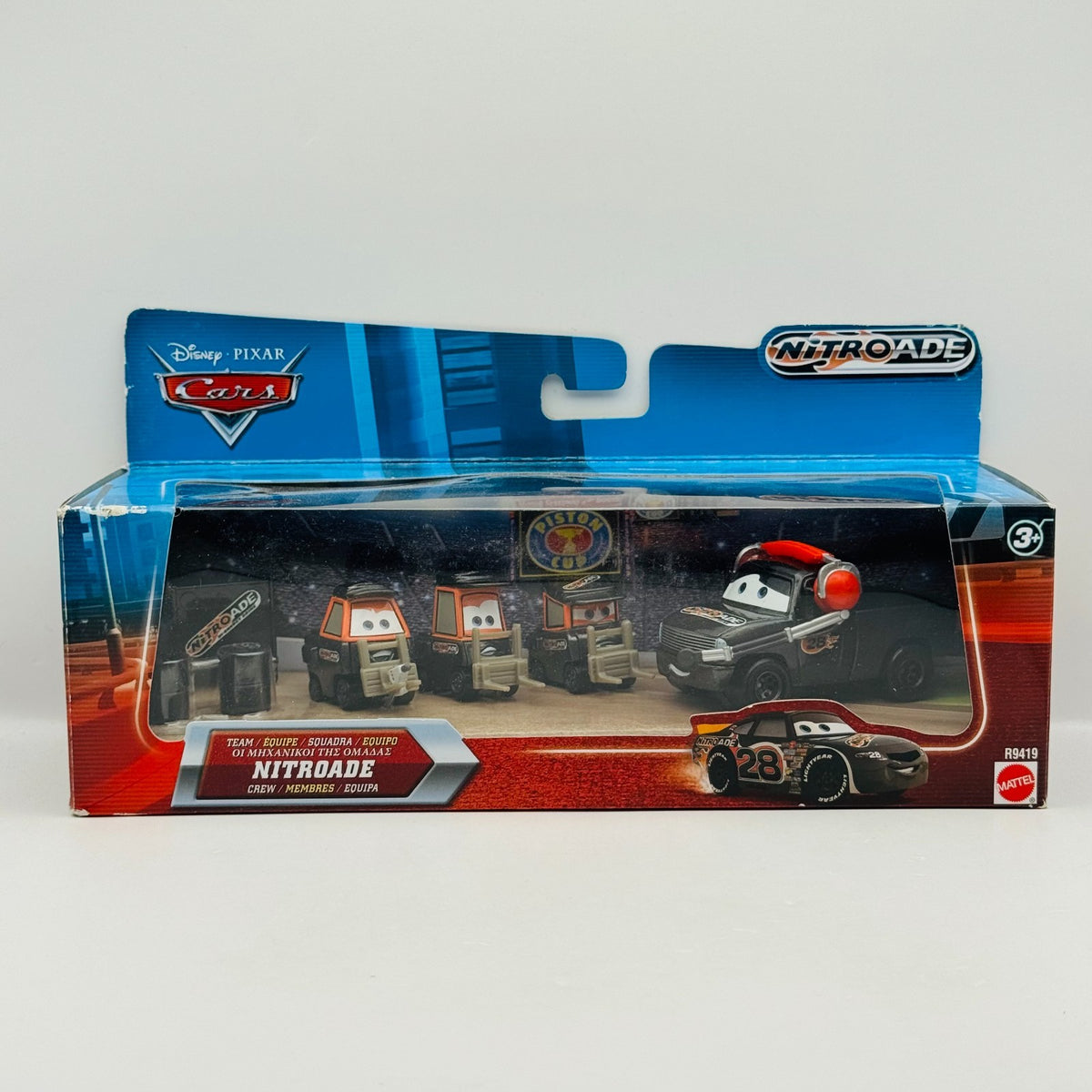 Disney Pixar Cars - TEAM NITROADE CREW CHIEF & 3 PITTYS *RARE* - 1:55 Diecast