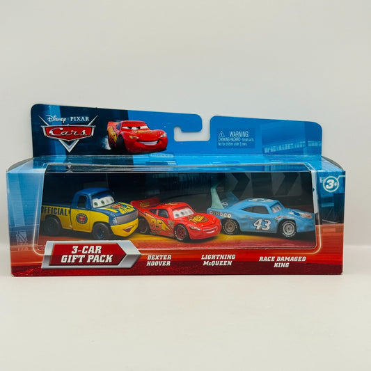 Disney Pixar Cars - LENTICULAR 3-PK RACE DAMAGED KING DEXTER 2010 - 1:55 Diecast