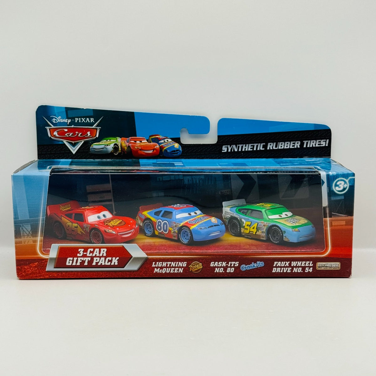 Disney Pixar Cars RUBBER TIRE GASK-ITS FAUX WHEEL DRIVE JOHNNY 3-PK 1:55 Diecast