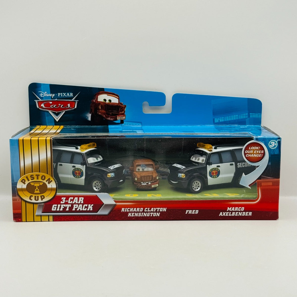 Disney Pixar Cars - MARCO AXLEBENDER FRED FALLEN BUMPER 3-PK 2010 - 1:55 Diecast