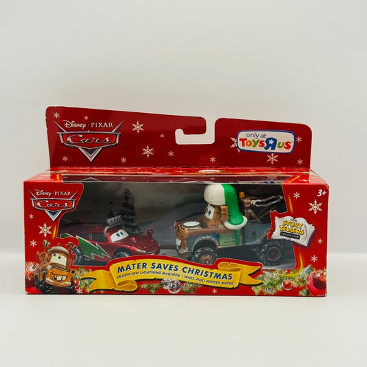 Disney Pixar Cars MATER SAVES CHRISTMAS 2-PK WHEE-HOO MATER MCQUEEN 1:55 Diecast