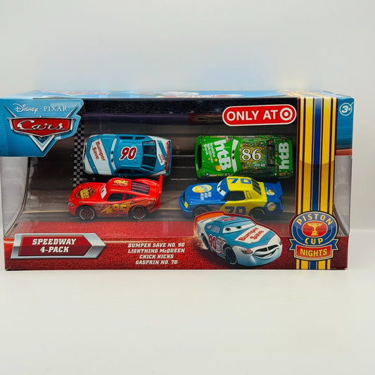 Disney Pixar Cars - SPEEDWAY 4-PK CHICK HICKS PONCHY WIPEOUT FLOYD- 1:55 Diecast