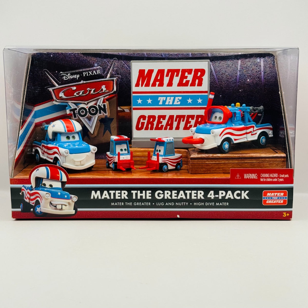 Disney Pixar Cars - MATER THE GREATER 4-PK STUNT MATER HIGHDIVE - 1:55 Diecast
