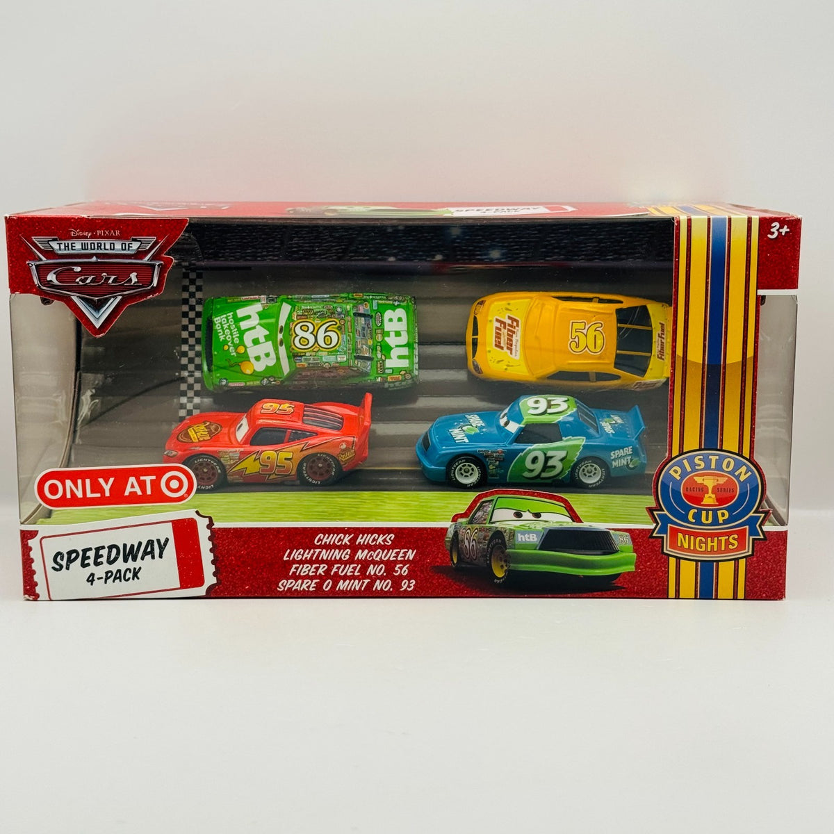 Disney Pixar Cars - SPEEDWAY 4-PK FIBER FUEL ERROR CHICK HICKS - 1:55 Diecast