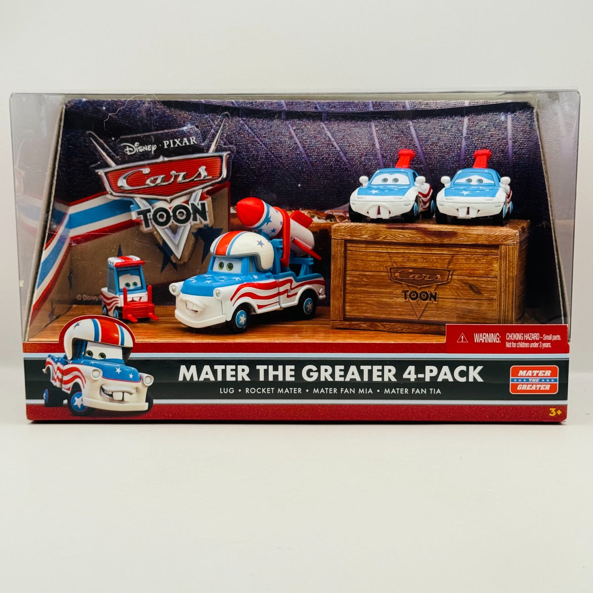 Disney Pixar Cars - MATER THE GREATER 4-PK MIA TIA ROCKET MATER - 1:55 Diecast