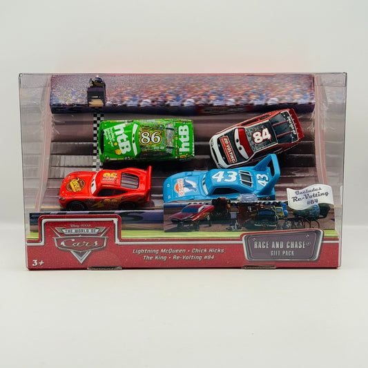 Disney Pixar Cars - RACE & CHASE 4-PK CHICK HICKS KING RE-VOLTING - 1:55 Diecast