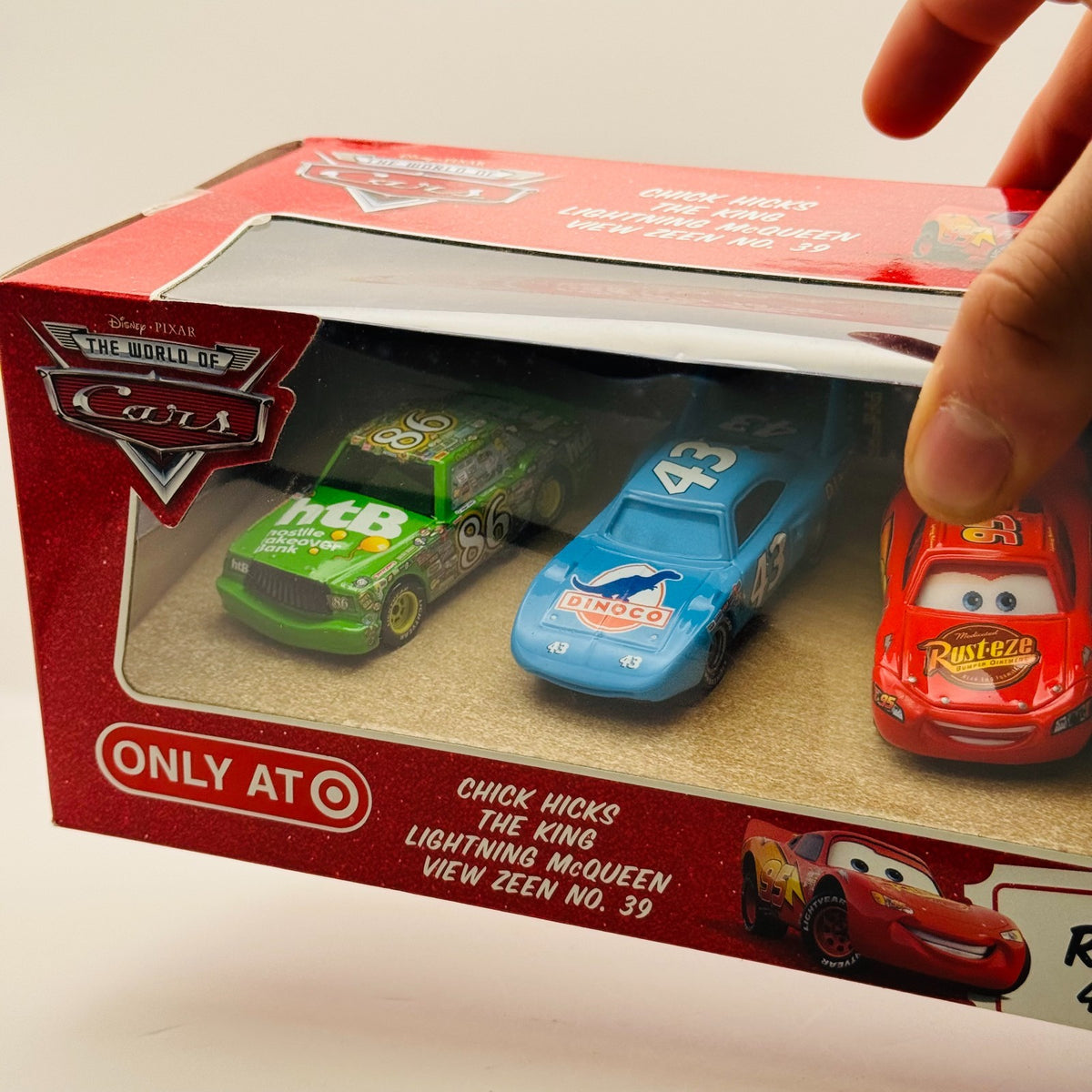 Disney Pixar Cars - LENTICULAR RACING 4-PK CHICK HICKS ERROR Eyes - 1:55 Diecast