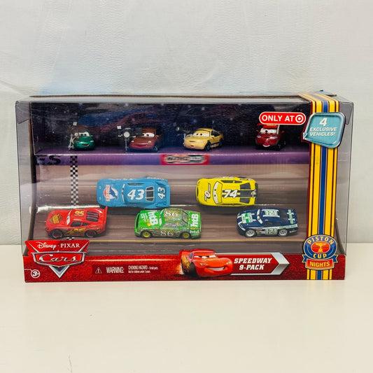 Disney Pixar Cars - SPEEDWAY 9-PACK SLIDER SIDEWALL SHINE CHICK - 1:55 Diecast
