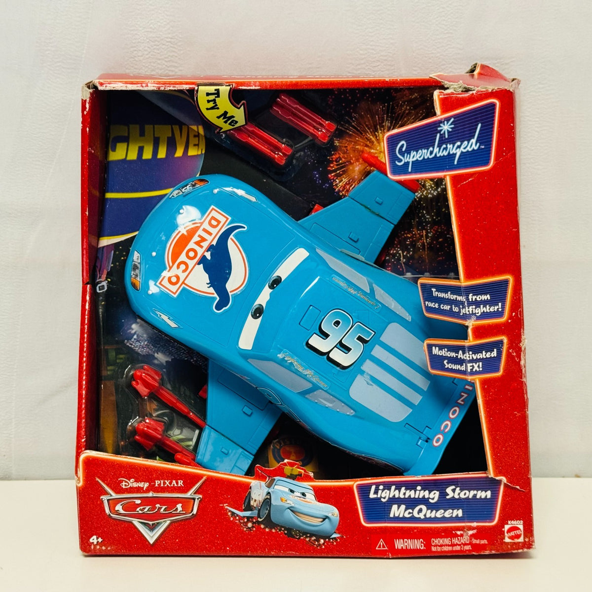 Disney Pixar Cars - LARGE TRANSFORMING LIGHTNING STORM MCQUEEN 2007 - 1:24 Scale