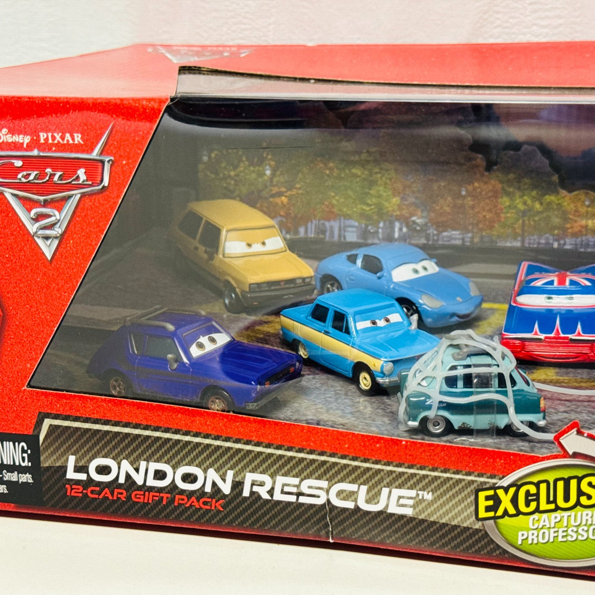 Disney Pixar Cars - LONDON RESCUE 12-PK CAPTURED PROFESSOR Z VICTOR 1:55 Diecast
