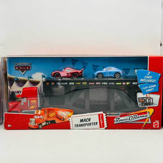 Disney Pixar Cars MACK TRANSPORTER HAULER BLACK Race O Rama 2009 - 1:55 Diecast